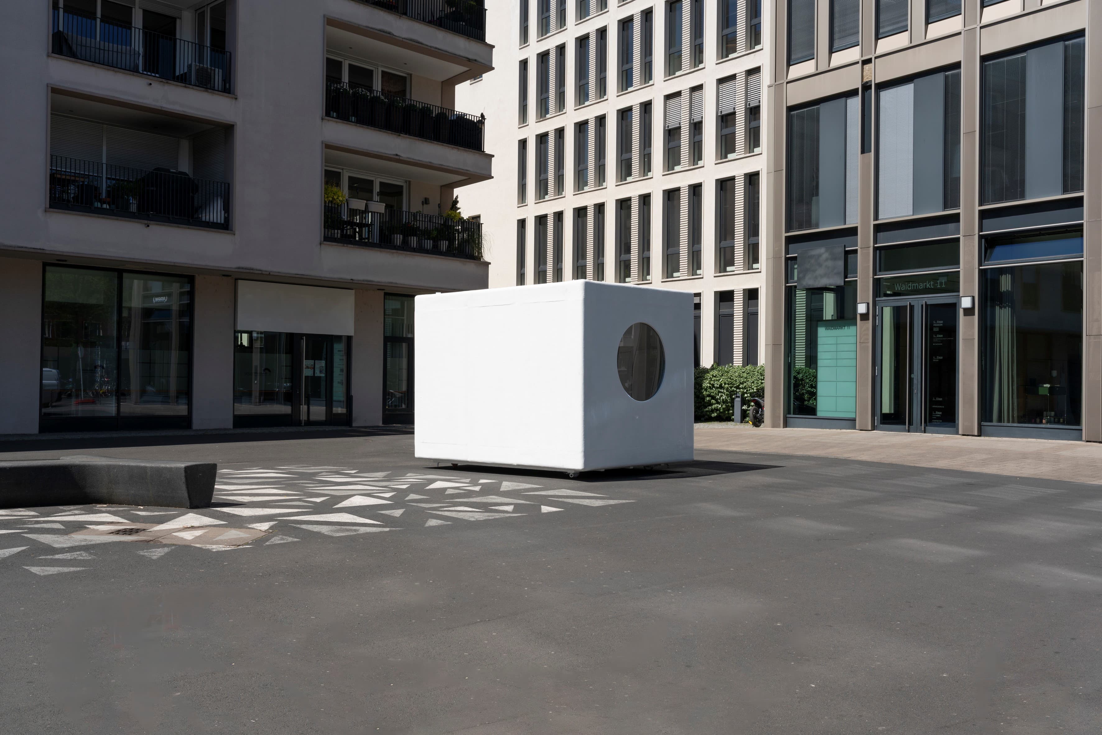 Künstlerische Intervention: Mapping Waidmarkt
